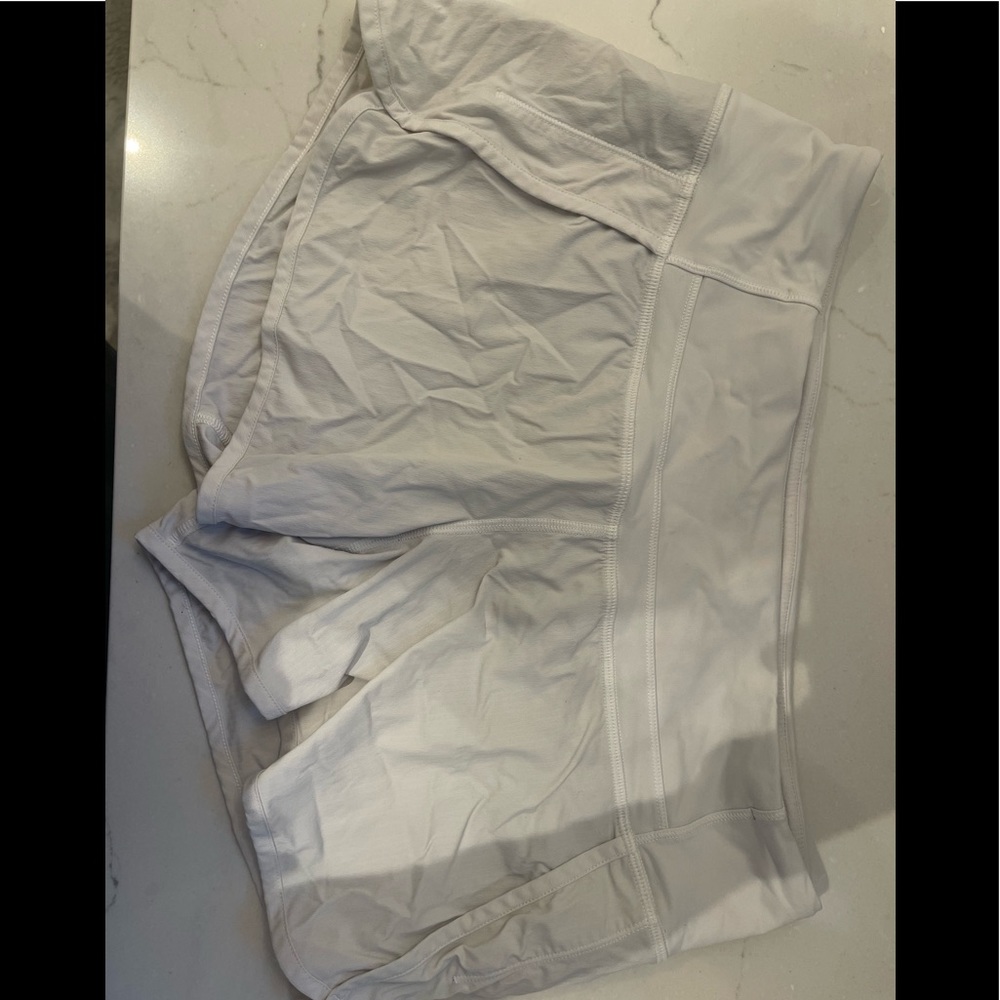 White LULULEMON shorts
